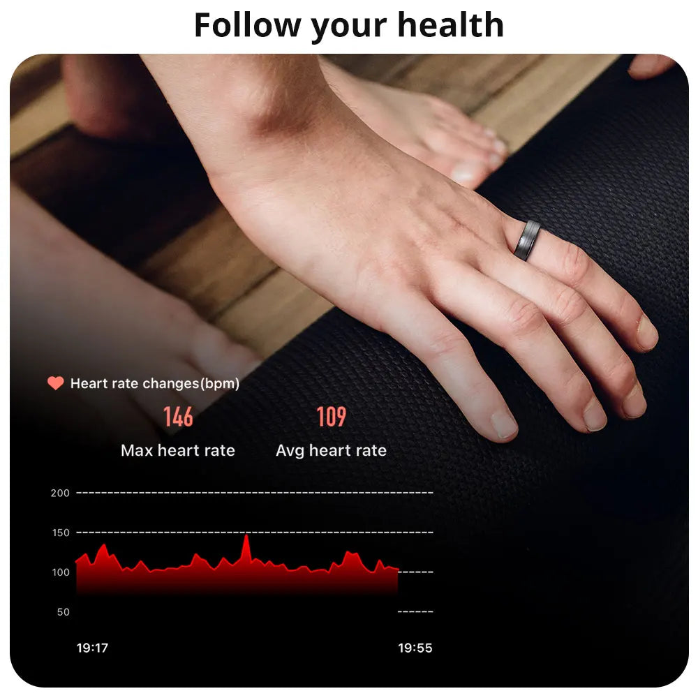 COLMI R06 Smart Ring - Heart Rate & Blood Oxygen Monitor, IP68/5ATM Waterproof, Multi-sport Mode